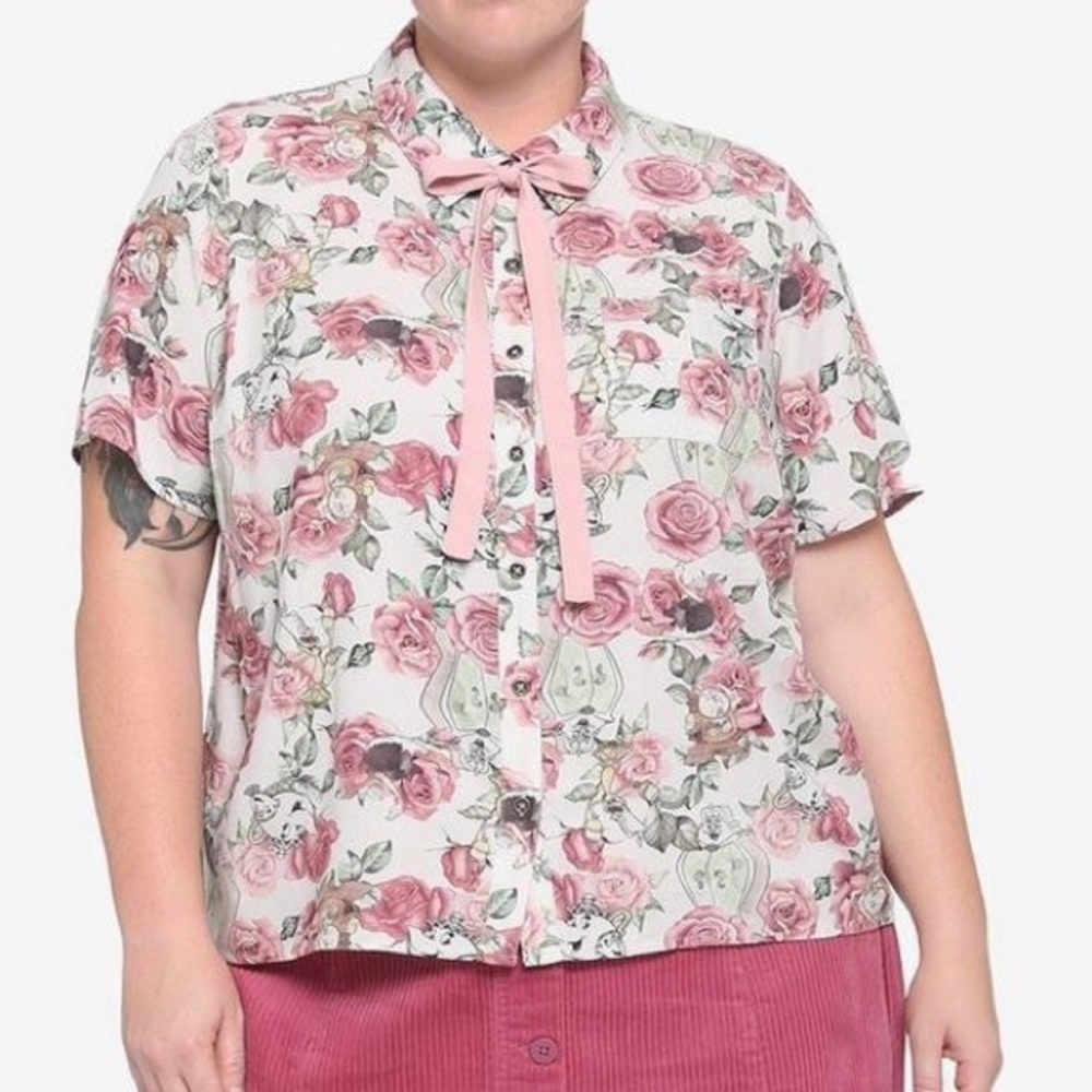 Beauty and the Beast button up MINUS the bow